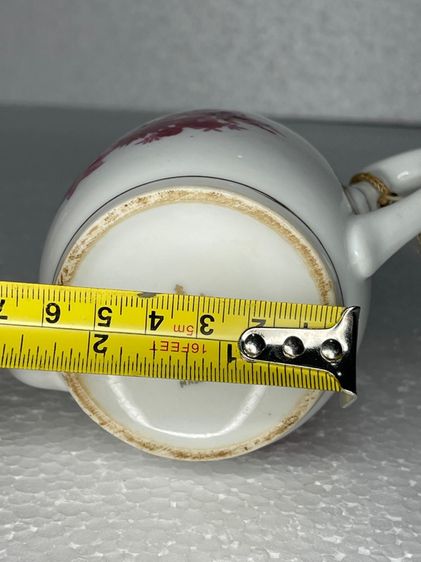 กาน้ำชา ลายดอกแดง โบราณเก่าสะสม รูปที่ 11