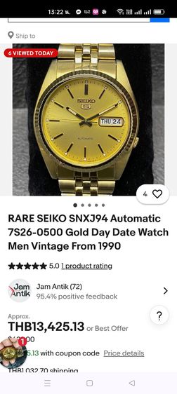 Vintage Seiko presiden auto day-date gold 7s26 ขอหยักตัวนิยม เดิม เดิมทองทั้งเรือนและสาย ใสกิ๊กเครื่องสวย เดินปรกติ สะสมใช้งานได้อีกนานครับ รูปที่ 6