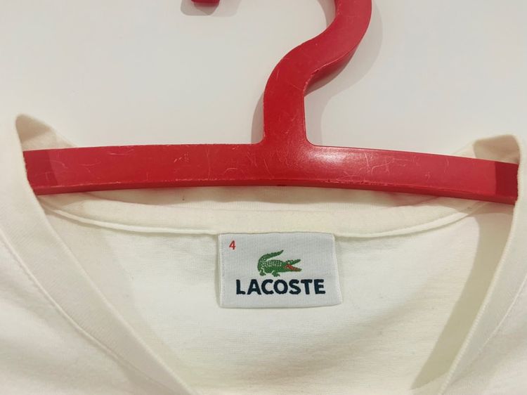 เสื้อยืด LACOSTE แท้ 💯 size 4 ขนาดอก 20 ยาว 27 นิ้ว สภาพดีมาก ทรงสวย เนื้อผ้านิ่มมาก หายากน่าสะสมครับ รูปที่ 3