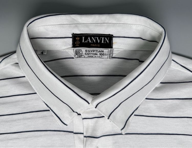 ⚠️MADE IN ITALY‼️เสื้อโปโล LANVIN ของแท้ EGYPTIAN COTTON  รูปที่ 5