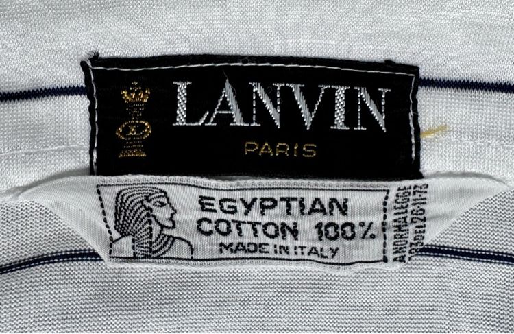 ⚠️MADE IN ITALY‼️เสื้อโปโล LANVIN ของแท้ EGYPTIAN COTTON  รูปที่ 2