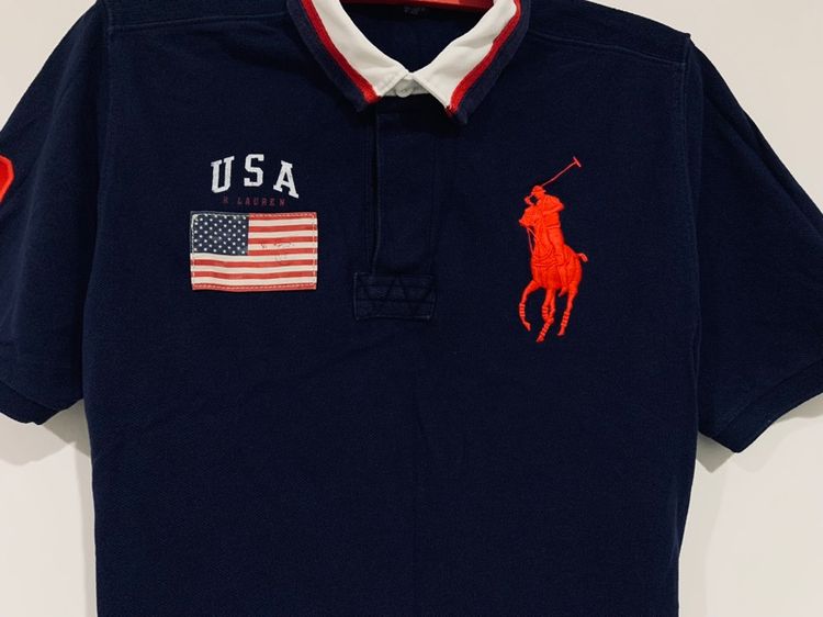 เสื้อโปโล POLO Ralph Lauren แท้ 💯 size ขนาด อก 20 หน้ายาว 27 หลัง 28.5 นิ้ว สภาพดีมาก ดีเทลสวย เนื้อผ้าดีมากนิ่มใส่สบาย หายากน่าสะสมครับ รูปที่ 2