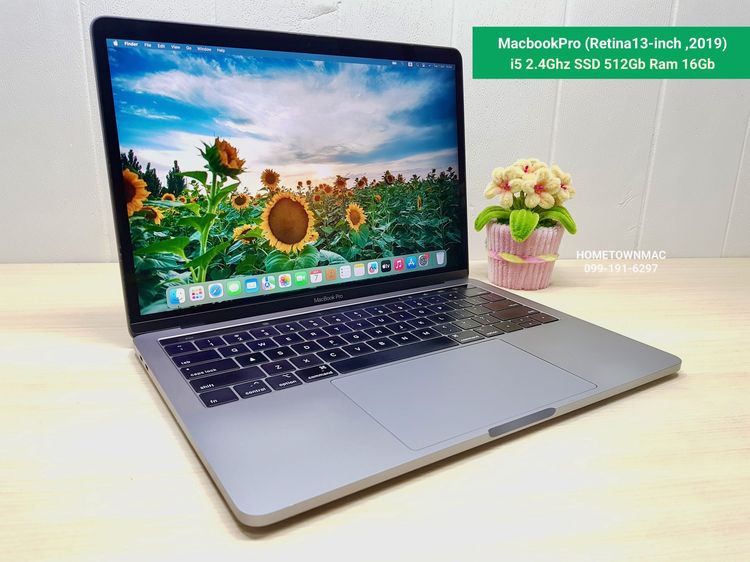 Apple Macbook Pro 13 Inch แมค โอเอส 16 กิกะไบต์ อื่นๆ ไม่ใช่ MacbookPro (Retina13-inch ,2019) Quad-Core i5 2.4Ghz SSD 512Gb Ram 16Gb Touchbar สีสเปซเกรย์ CTO คุ้ม ๆ ราคาสุดถูก