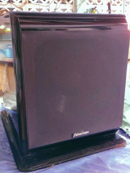 ตู้ลำโพง Sherman สำหรับใช้ในห้อง Karaoka ทั่วไป, ลำโพง 12 นิ้ว เลิกใช้แล้วขายเฉพาะซับวูฟเฟอร์ วอล์ลุ่ม ลดเสียง เเละ เริ่งเสียงได้ มีแอมม์ขยายในตัวดังมาก.  รูปที่ 4