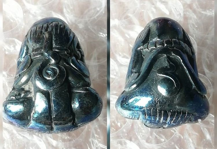 พระปิดตาหลวงพ่อทา หลวงปู่นาค หลวงพ่อเกิด หลวงพ่อทับ เนื้อเมฆพัตร รูปที่ 5