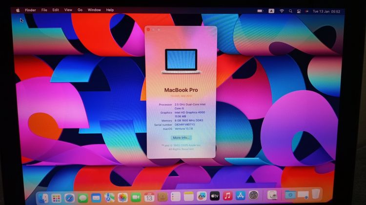 Macbook pro 13inch 2012 รูปที่ 2