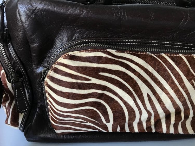 กระเป๋าหนังแท้ลายม้าลาย มือสอง สภาพดี ใช้น้อย รูปที่ 7
