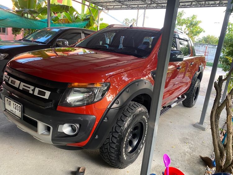 Ford Ranger 2015 2.2 Hi-Rider Wildtrak Pickup ดีเซล เกียร์ธรรมดา ส้ม รูปที่ 2