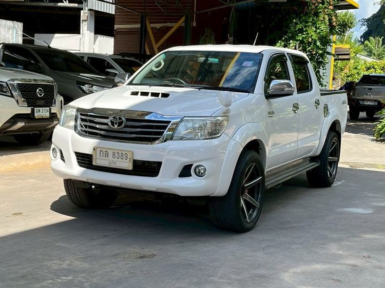 Toyota Hilux Vigo 2015 2.5 Prerunner G Pickup ดีเซล ไม่ติดแก๊ส เกียร์อัตโนมัติ ขาว