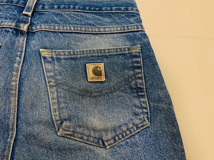 กางเกงยีนส์ Cathartt แท้ 💯 size ป้าย 31 32 วัดจริง ขนาด เอว 29-33 ใส่ได้ ยาว 18 นิ้ว สภาพเซอร์เดิม เฟดขึ้นสวย หายากน่าสะสมครับ รูปที่ 7