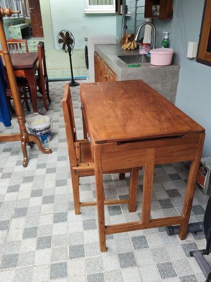 โต๊ะพร้อมเก้าอี้ไม้สัก รูปที่ 5