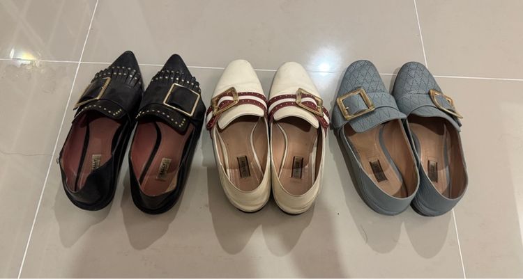 รองเท้าส้นแบน ดำ หนังแท้ UK 4.5 | EU 37 1/3 | US 6 อื่นๆ Bally Loafer Women Shoes