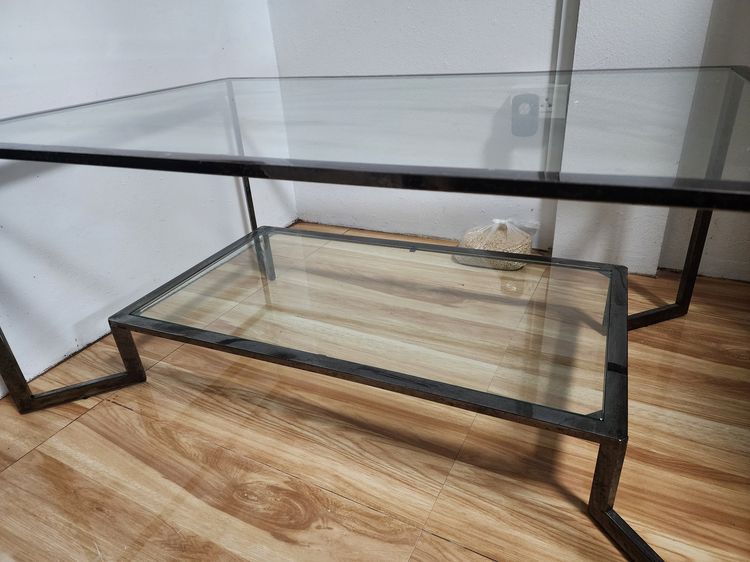 ชั้นวางทีวีอย่างดี โต๊ะกระจกแสตนเลส รูปที่ 6