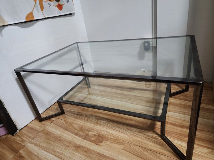 ชั้นวางทีวีอย่างดี โต๊ะกระจกแสตนเลส รูปที่ 5