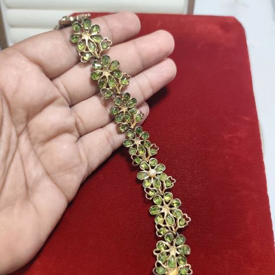 🔖ข้อมือวินเทจ แบรนด์ Swoboda เพอริดอท หายากของจริงสวยมาก งานจากต่างประเทศ รูปที่ 3