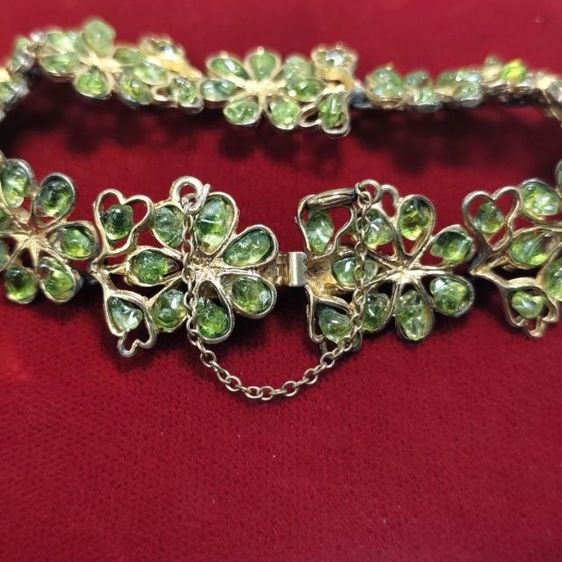 🔖ข้อมือวินเทจ แบรนด์ Swoboda เพอริดอท หายากของจริงสวยมาก งานจากต่างประเทศ รูปที่ 7