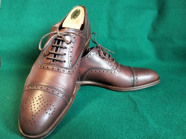 หนังแท้ รองเท้าทางการ UK 8 | EU 42 | US 8.5 อื่นๆ ขอขายรองเท้าชายแบรนด์ Lottusse 1877 รุ่น L6966 made in Portugal แท้ ขนาดไซส์ 8 หรือ เบอร์ 42 สีน้ำตาลเข้ม ขนาดพื้นในได้ 11นิ้ว.