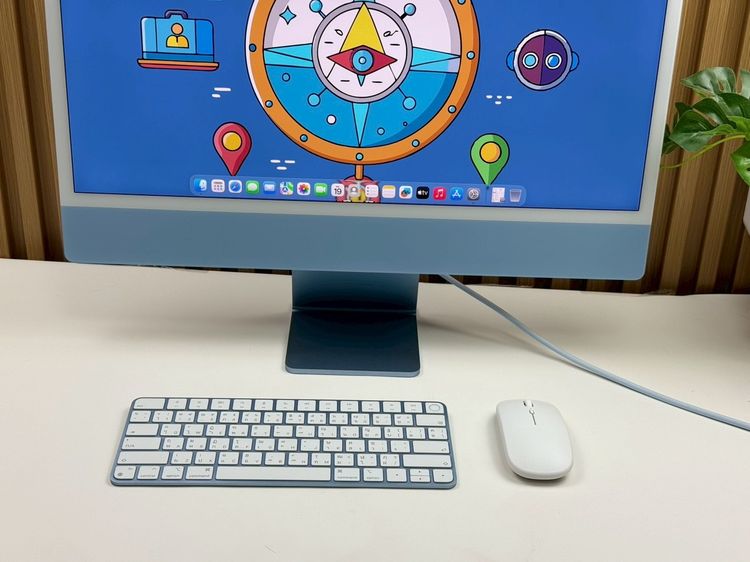 iMac 24-inch M1 2021 Ram8GB SSD256GB CPU8-Core GPU8-Core 4Ports Blue รูปที่ 7