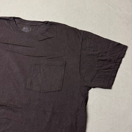 เสื้อยืด Fruit​ of​ the​ Loom​ กระเป๋า​หน้า​ สีหายาก Size L รูปที่ 3