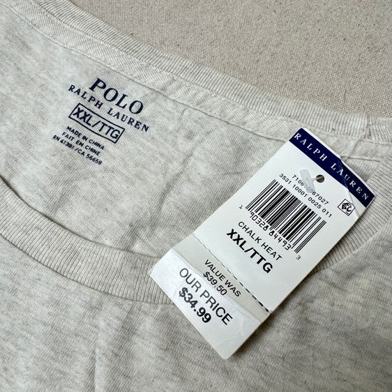 เสื้อยืด Polo​ RL​ by​ Ralph​ Lauren มือหนึ่ง​ป้ายติด Size XXL  รูปที่ 5