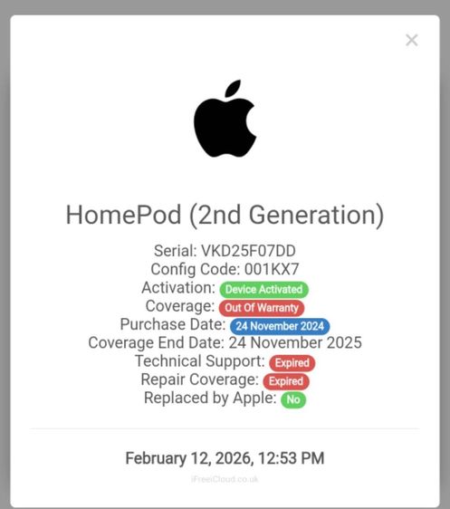 Apple HomePod 2nd Gen Midnight A2825 ปี2023ลําโพงอัจฉริยะ Wi-Fi,SiriSpatial Audioรองรับ Apple TV 4K รูปที่ 11