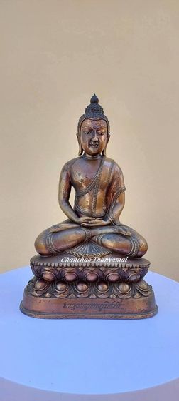 พระบูชาพระพุทธยุทธภูมิรังสี เนื้อโลหะรมมันปู ผิวหิ้ง หน้าตัก 7 นิ้ว วัดป่าชัยรังสี จ.สมุทรสาคร กองบังคับการฝึกพิเศษ 