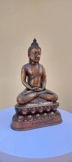 พระบูชาพระพุทธยุทธภูมิรังสี เนื้อโลหะรมมันปู ผิวหิ้ง หน้าตัก 7 นิ้ว วัดป่าชัยรังสี จ.สมุทรสาคร กองบังคับการฝึกพิเศษ  รูปที่ 4