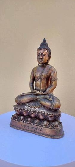 พระบูชาพระพุทธยุทธภูมิรังสี เนื้อโลหะรมมันปู ผิวหิ้ง หน้าตัก 7 นิ้ว วัดป่าชัยรังสี จ.สมุทรสาคร กองบังคับการฝึกพิเศษ  รูปที่ 3