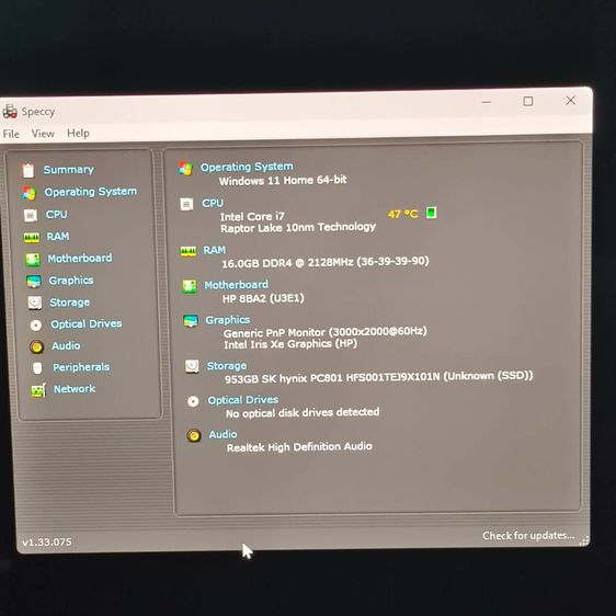 HP Spectre x360 14 i7 Gen13 RAM 16GB SSD 1TB  จอ 3K ทัชสกรีน พับได้ 360° เครื่องบางเบาพรีเมียม รูปที่ 8