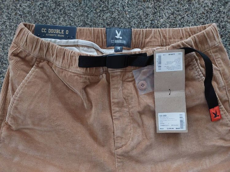 กางเกงลูกฟูก CC-OO เอว 32 สีน้ำตาลส้ม ทรงสลิม ใหม่ป้ายห้อย รูปที่ 4