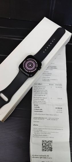Apple Watch Series 10 42mm Jet Black Aluminum GPS Sport Band สีดํา ครบกล่อง รูปที่ 16