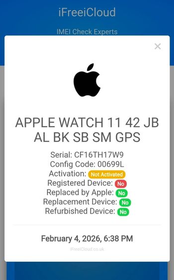  Apple Watch Series 11 GPS Aluminum 42mm ยังไม่ Activate เครื่องใหม่แกะกล่อง รูปที่ 8