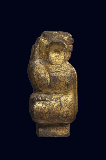 พระปิดตาไม้แกะลงทองหลวงพ่อโนรี รูปที่ 4