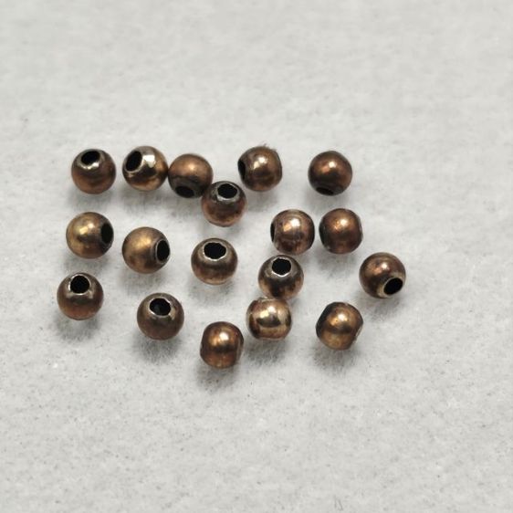 🔖เม็ดทองแท้ 18 เม็ด 2.5 มิล สำหรับร้อยสร้อย สภาพสมบูรณ์(ราคาต่อเม็ด)