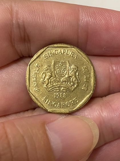 เหรียญ one dollar สิงคโปร์ ลักษณะมงคล ใช้ปรับฮวงจุ้ย  รูปที่ 4