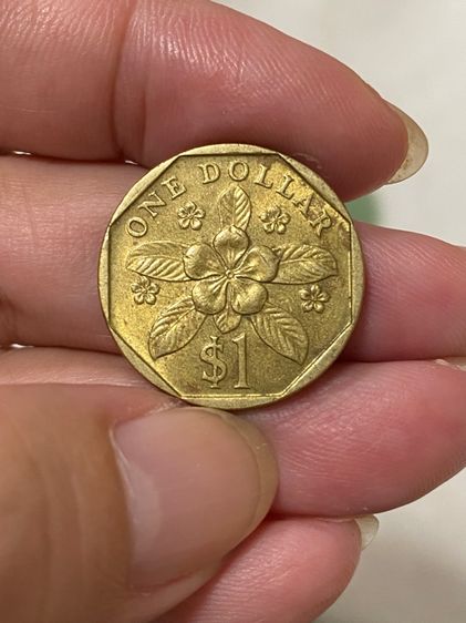 เหรียญ one dollar สิงคโปร์ ลักษณะมงคล ใช้ปรับฮวงจุ้ย 