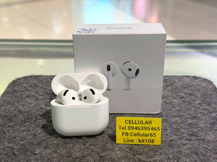 Apple AirPods 4 สภาพสวยมาก ประกันศูนย์ไทยเกือบปี ครบกล่อง