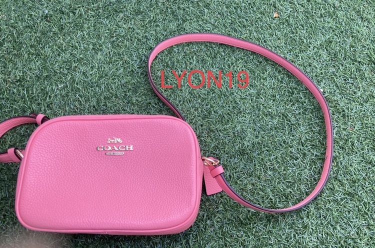 หญิง ชมพู หนังแท้ Coach Cross body mini Jamie 