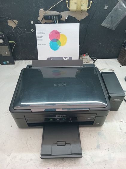 ปริ้นเตอร์มือสองพร้อมใช้งาน epson l360 ปริ้นสแกนถ่ายเอกสารได้เครื่องสภาพสวยระบบแทงค์แท้โรงงานมีหมึกพร้อมใช้งานทันที รูปที่ 3
