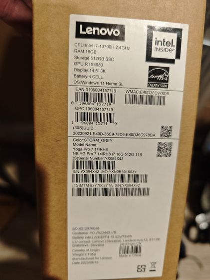 
Lenovo Yoga Pro 7i RTX 4050 6GB i7-13700H รูปที่ 11