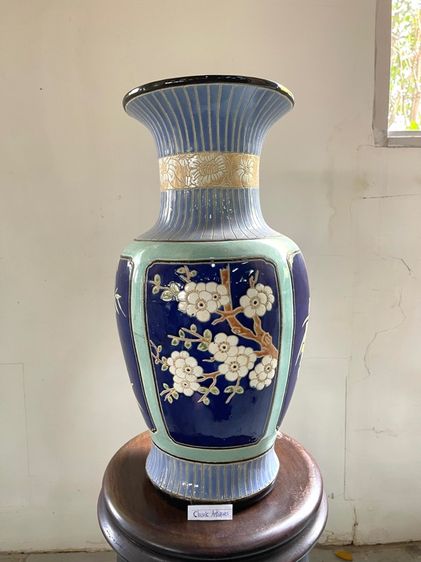 แจกันจีน ลายดอกไม้สี่ฤดู เก่าสะสม