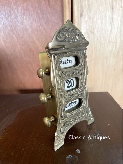 ปฎิทิน ทองเหลือง โบราณเก่าสะสม รูปที่ 3