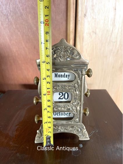 ปฎิทิน ทองเหลือง โบราณเก่าสะสม รูปที่ 7