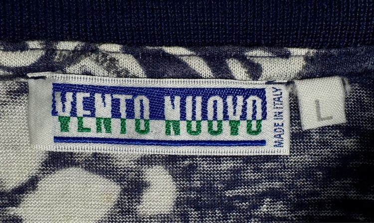 ⚠️MADE IN ITALY‼️เสื้อโปโล VENTO NUOVO ของแท้  ลายสวย สไตล์ VINTAGE  รูปที่ 2