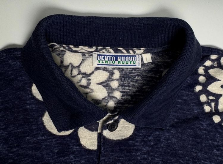 ⚠️MADE IN ITALY‼️เสื้อโปโล VENTO NUOVO ของแท้  ลายสวย สไตล์ VINTAGE  รูปที่ 5