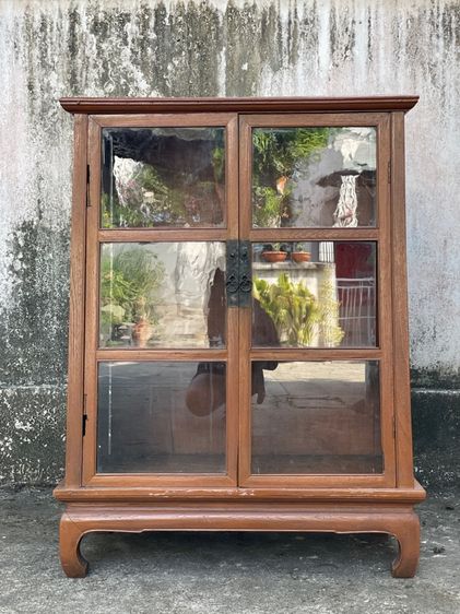 ตู้ไม้สักเก่าโบราณขาคู้ รูปที่ 2