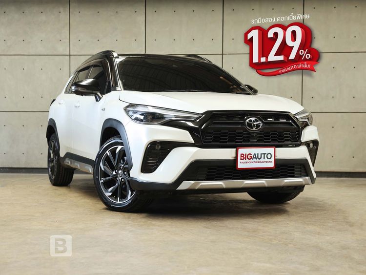 Toyota Corolla Cross 2023 1.8 Hybrid Premium Safety GR Sport Utility-car ไฮบริด ไม่ติดแก๊ส เกียร์อัตโนมัติ ขาว