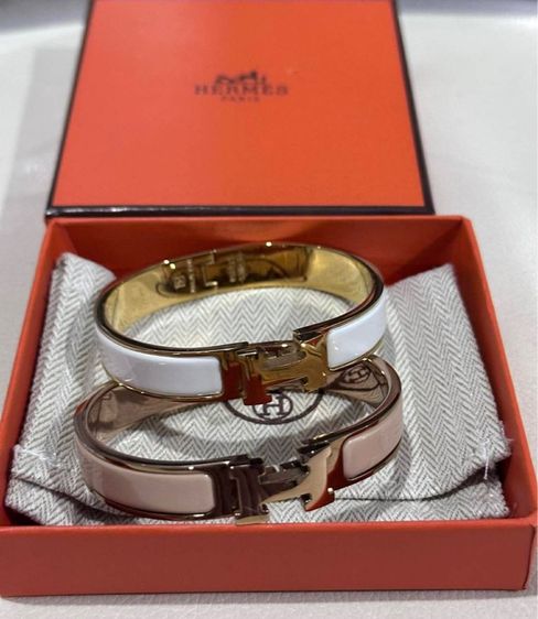 กำไลHermesสีโรสโกลด์ กับสีขาว