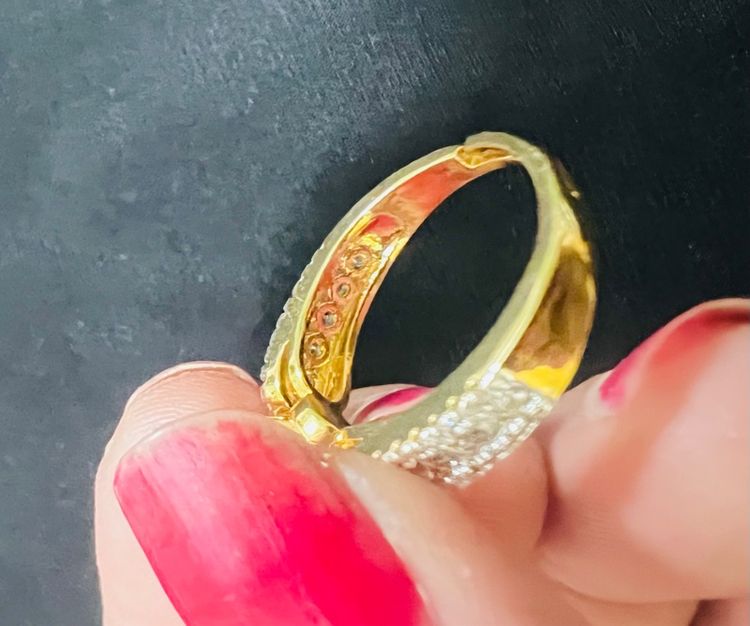 แหวนทอง24Kเพชรสวิส เล่นแสงดีมาก ปรับระดับได้ รูปที่ 7