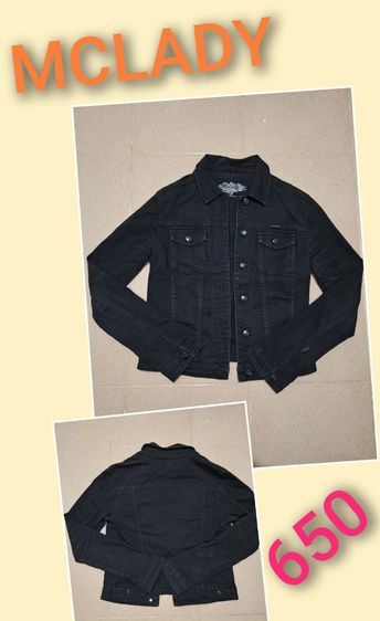 อื่นๆ เสื้อแจ็คเก็ต | เสื้อคลุม ดำ แขนยาว เสื้อยีนส์ McLady